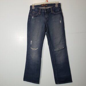 Arden B. Size 1 Women's Jeans Straight Leg Retro Faded Dark Destroy